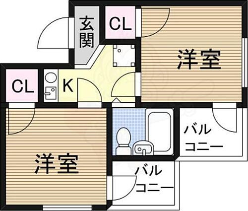 アメニティ新高一番館ニ番館 3階 2K 賃貸物件詳細