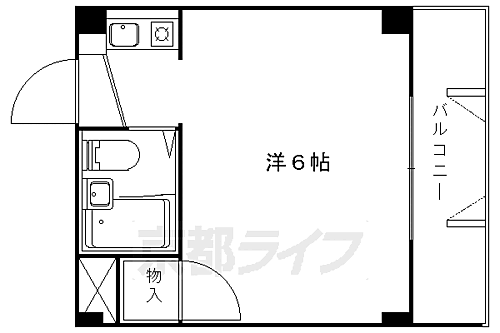 京都府京都市山科区勧修寺東堂田町 小野駅 1K マンション 賃貸物件詳細