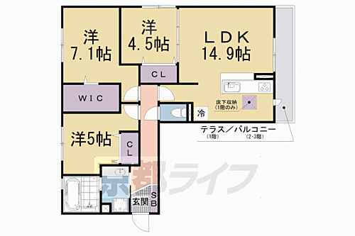 滋賀県大津市大将軍３丁目 賃貸アパート