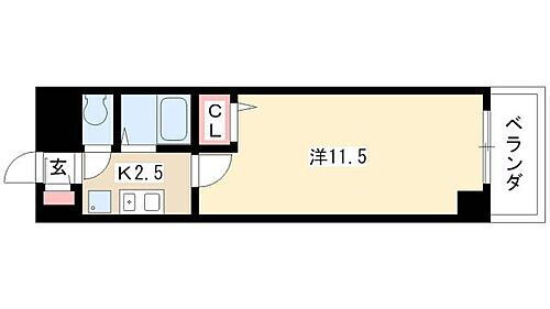 岡地レジデンス笹島 5階 1K 賃貸物件詳細