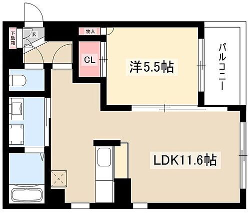 愛知県名古屋市中村区猪之越町2丁目4-5 東枇杷島駅 1LDK マンション 賃貸物件詳細