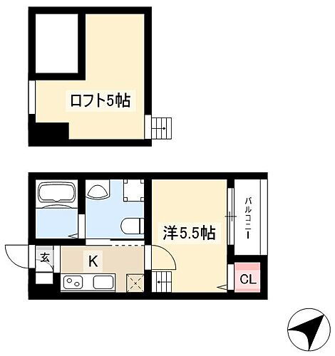 愛知県名古屋市西区名塚町3丁目88 庄内通駅 1K アパート 賃貸物件詳細