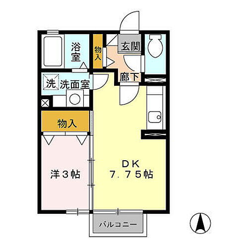 メゾン・ド・ソレイユ　Ａ 1階 1LDK 賃貸物件詳細