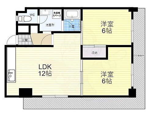 京都府京都市山科区竹鼻地蔵寺南町 山科駅 2LDK マンション 賃貸物件詳細