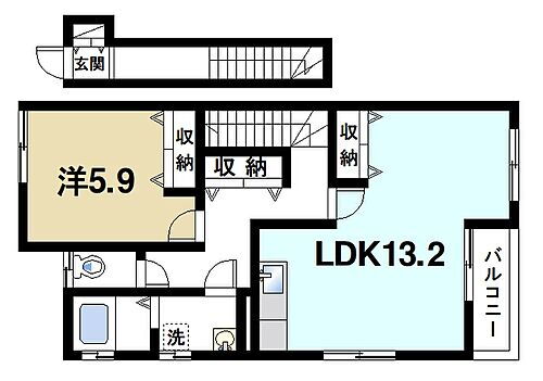 京都府木津川市吐師野間 木津川台駅 1LDK アパート 賃貸物件詳細