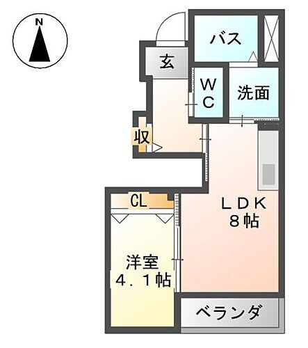 和歌山県和歌山市砂山南2丁目 和歌山市駅 1LDK アパート 賃貸物件詳細