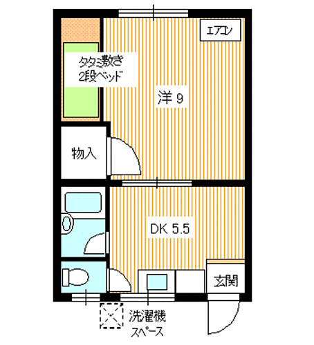 山口県下関市一の宮本町2丁目 新下関駅 1DK アパート 賃貸物件詳細