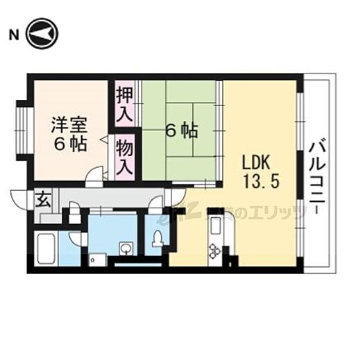 京都府京都市山科区大宅坂ノ辻町 椥辻駅 2LDK マンション 賃貸物件詳細