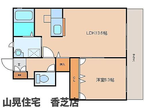 奈良県香芝市高山台1丁目 二上駅 1LDK アパート 賃貸物件詳細