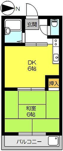 固城ビル 2階 1DK 賃貸物件詳細