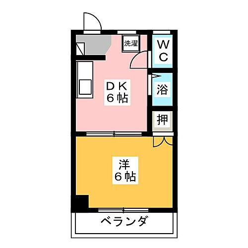 スカイハイツ森田 3階 1DK 賃貸物件詳細