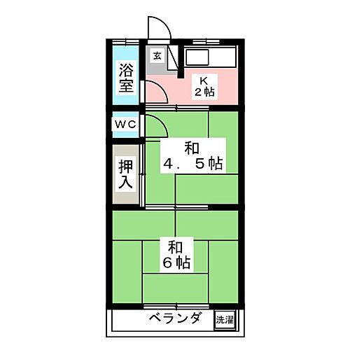 愛知県名古屋市南区鶴里町1丁目 鶴里駅 2K アパート 賃貸物件詳細