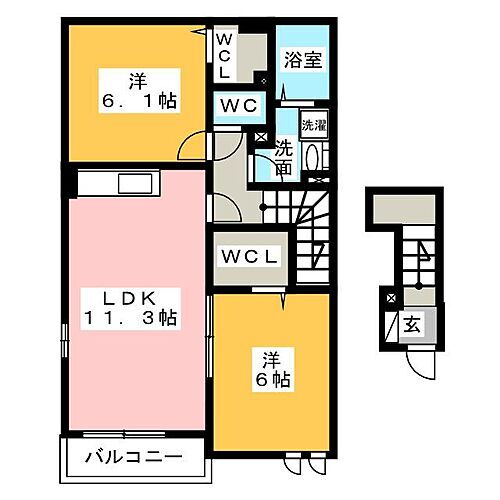 愛知県一宮市今伊勢町馬寄字呑光寺西 石刀駅 2LDK アパート 賃貸物件詳細