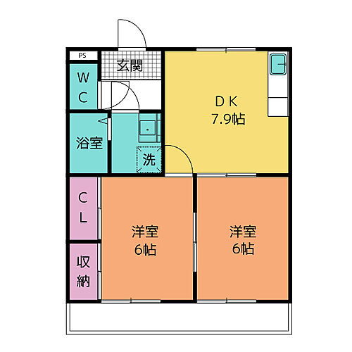 愛知県岡崎市上地3丁目 岡崎駅 2DK マンション 賃貸物件詳細