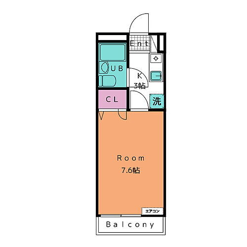 １ルーム西端 3階 1K 賃貸物件詳細