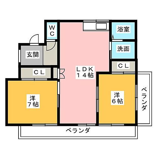 ｗｉｓｔｅｒｉａ（ウィステリア） 2階 2LDK 賃貸物件詳細