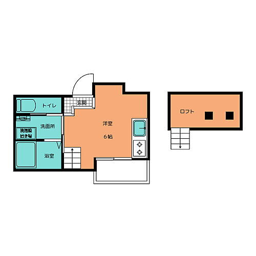 西中原店舗付アパート 2階 ワンルーム 賃貸物件詳細