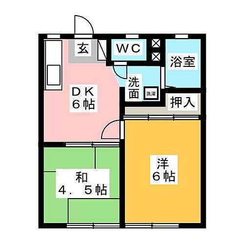 三宝ハイツＡ 1階 2DK 賃貸物件詳細