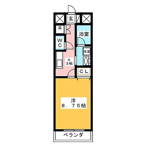 キャッスルヒルズ柳ヶ瀬 9階 1K 賃貸物件詳細