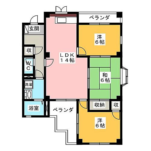 岐阜県大垣市東前3丁目 3LDK マンション 賃貸物件詳細