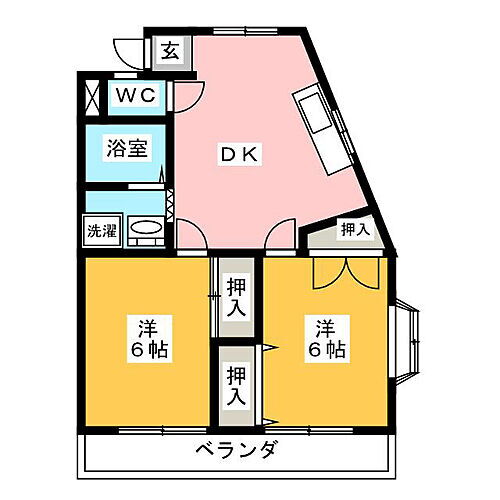 小俣マンション 1階 2DK 賃貸物件詳細