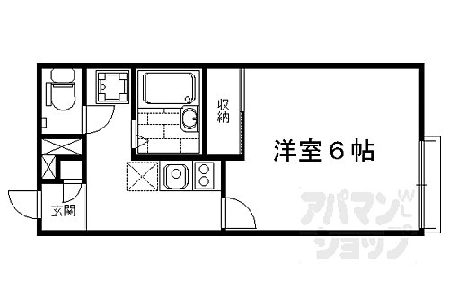 京都府京都市下京区岩上通高辻下る吉文字町 大宮駅 1K アパート 賃貸物件詳細