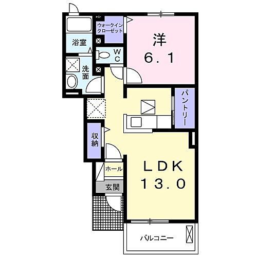 Ｋ－ＳＵＮＳ彦島　Ｉ 1階 1LDK 賃貸物件詳細