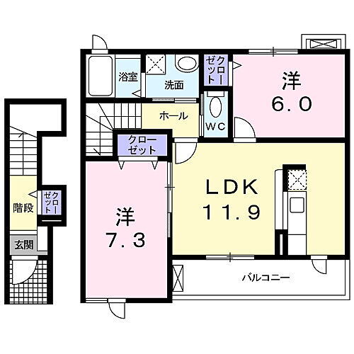 セレーノ並木　参番館 2階 2LDK 賃貸物件詳細