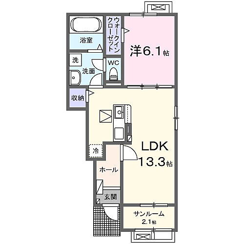 アルドール 1階 1LDK 賃貸物件詳細