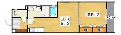 クリエオーレ藤阪中町Ｉ 2階 1LDK 賃貸物件詳細