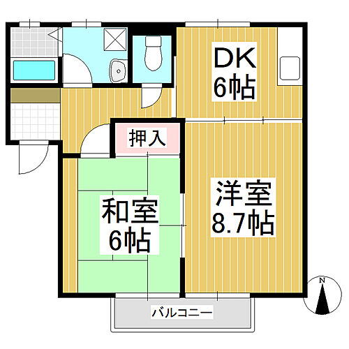 長野県須坂市大字日滝高橋町 須坂駅 2DK アパート 賃貸物件詳細