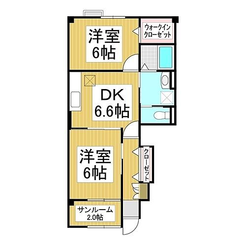 長野県長野市豊野町蟹沢 信濃浅野駅 2DK アパート 賃貸物件詳細