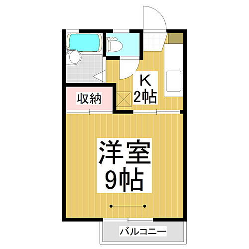長野県長野市三輪5丁目 長野駅 1K アパート 賃貸物件詳細