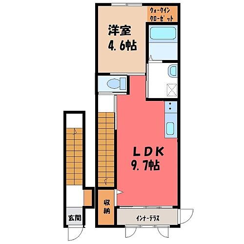 栃木県小山市大字雨ケ谷 小山駅 1LDK アパート 賃貸物件詳細