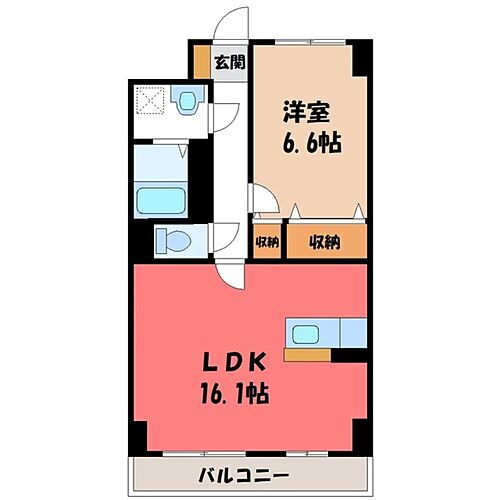 栃木県宇都宮市南大通り3丁目 宇都宮駅 1LDK マンション 賃貸物件詳細