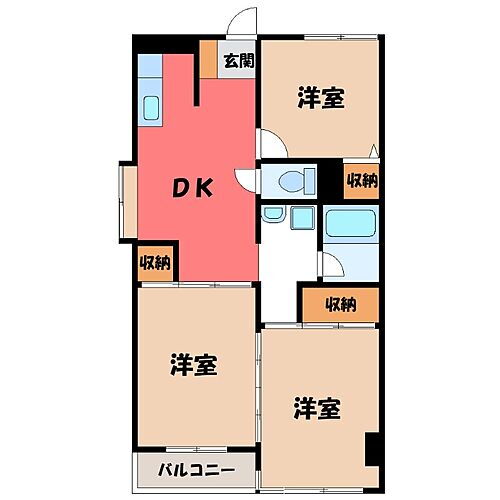 栃木県小山市城東５丁目 賃貸マンション