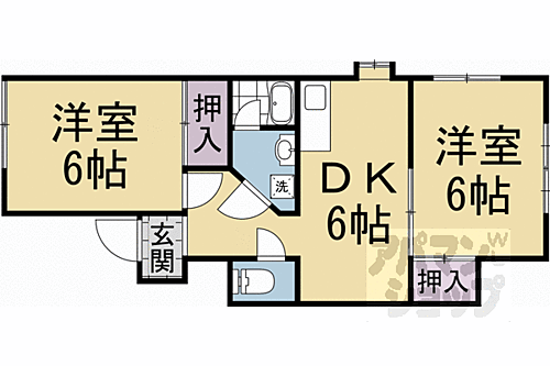 京都府京都市伏見区深草開土町 稲荷駅 2DK アパート 賃貸物件詳細