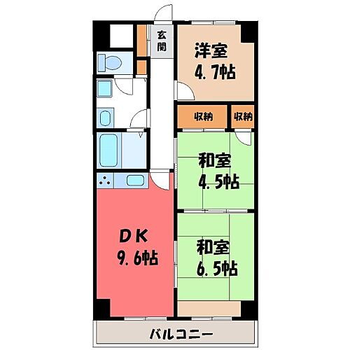 マンション桜 4階 3DK 賃貸物件詳細