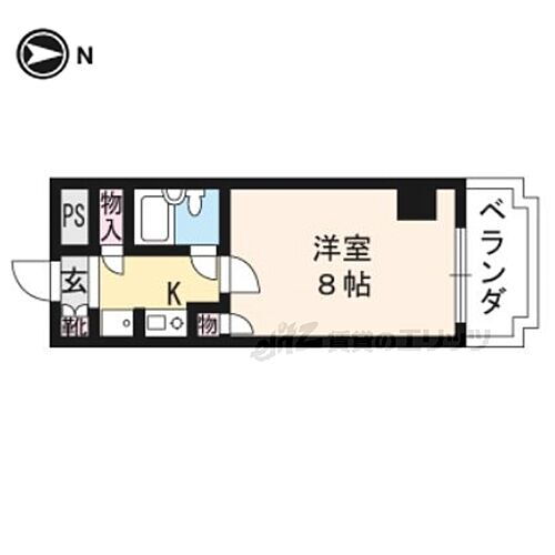 京都府京都市上京区今出川通大宮東入2丁目西船橋町 今出川駅 1K マンション 賃貸物件詳細