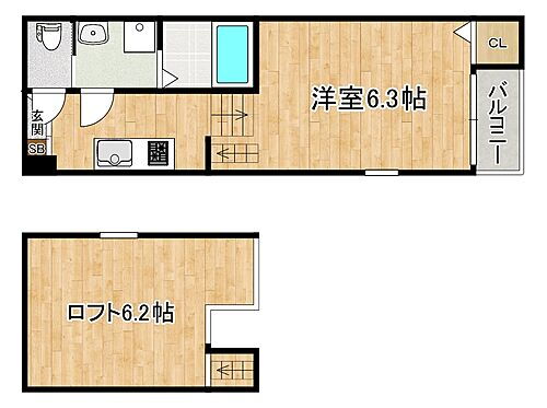 ハーモニーテラス深江南町 1階 1K 賃貸物件詳細