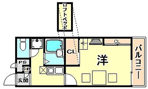 兵庫県尼崎市築地3丁目 大物駅 1K アパート 賃貸物件詳細