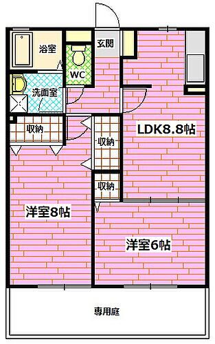 広島県広島市安芸区船越5丁目 海田市駅 2LDK アパート 賃貸物件詳細