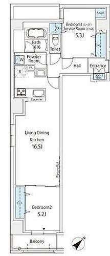 オリエンタル横山町（Ｏｒｉｅｎｔａｌ横山町） 6階 2LDK 賃貸物件詳細