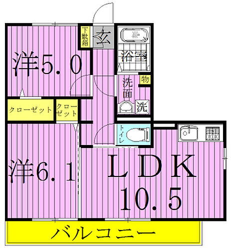コンフォール 3階 2LDK 賃貸物件詳細