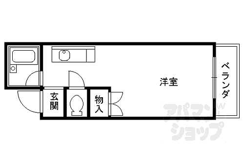 京都府京都市右京区太秦三尾町 鳴滝駅 1K マンション 賃貸物件詳細