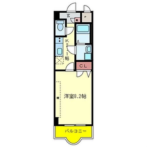  ←308号室 503号室は308号室の反転タイプです。