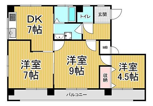 親和マンション 3階 3DK 賃貸物件詳細