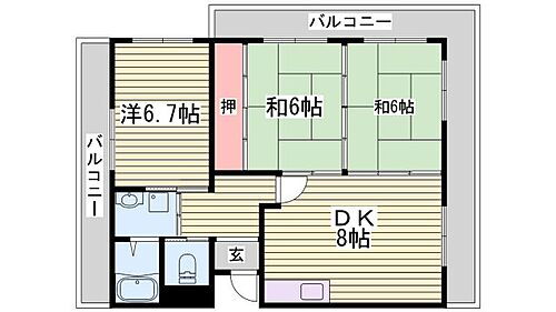 兵庫県姫路市広畑区才 英賀保駅 3DK マンション 賃貸物件詳細