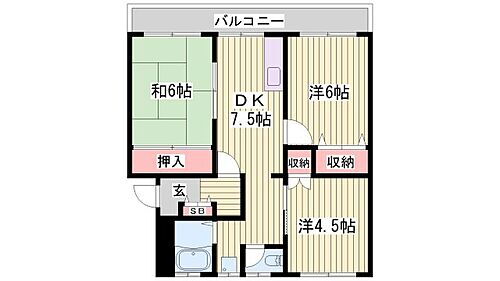 兵庫県姫路市北平野南の町 野里駅 3DK マンション 賃貸物件詳細