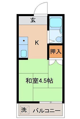 日の出コーポ 2階 ワンルーム 賃貸物件詳細